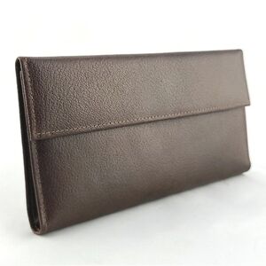 Vintage ROLFS Women's Brown  Leather Trifold Wallet Snap Closure